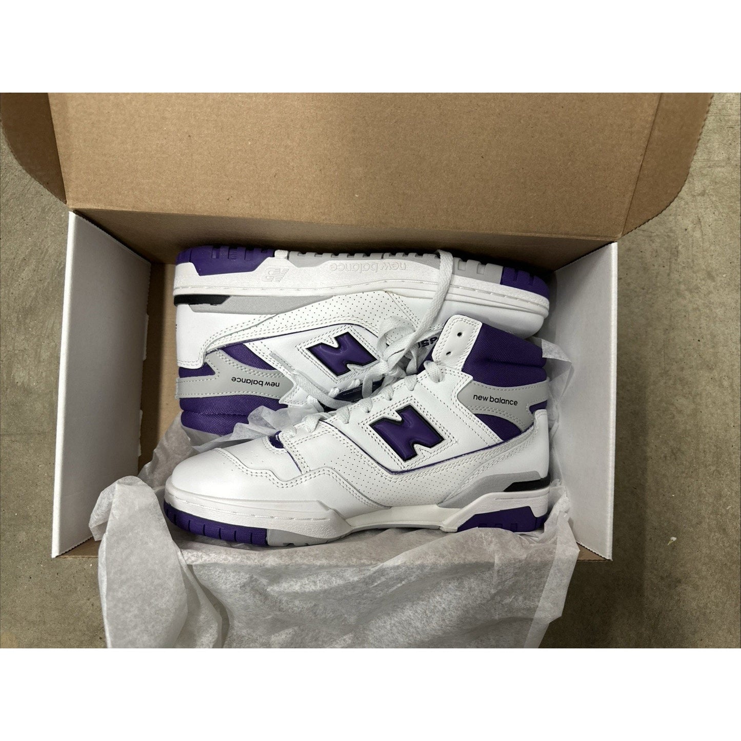 New Balance 650R High Top Men's White Interstellar Purple Size 11