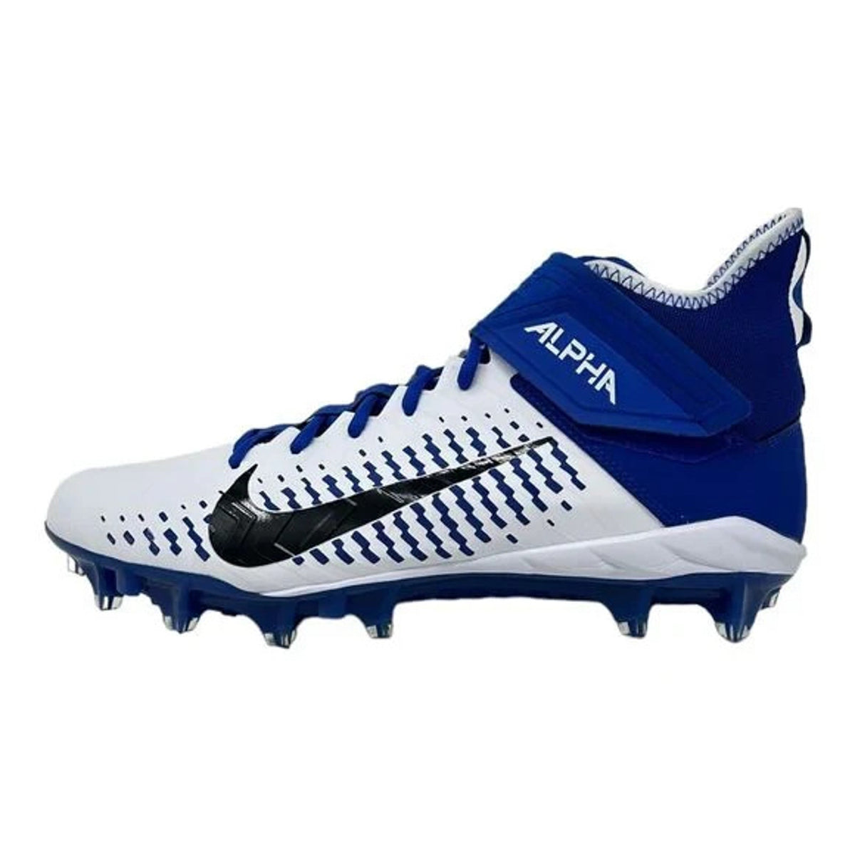 NEW Nike Alpha Menace Pro 2 White Blue Black Cleats (BV3945-101) Men's Size 12.5
