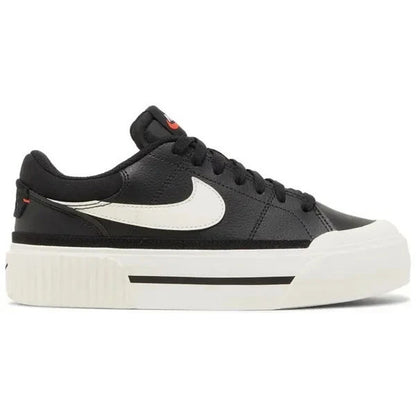 Size 6.5 - Nike Court Legacy Lift Black Sail Womens