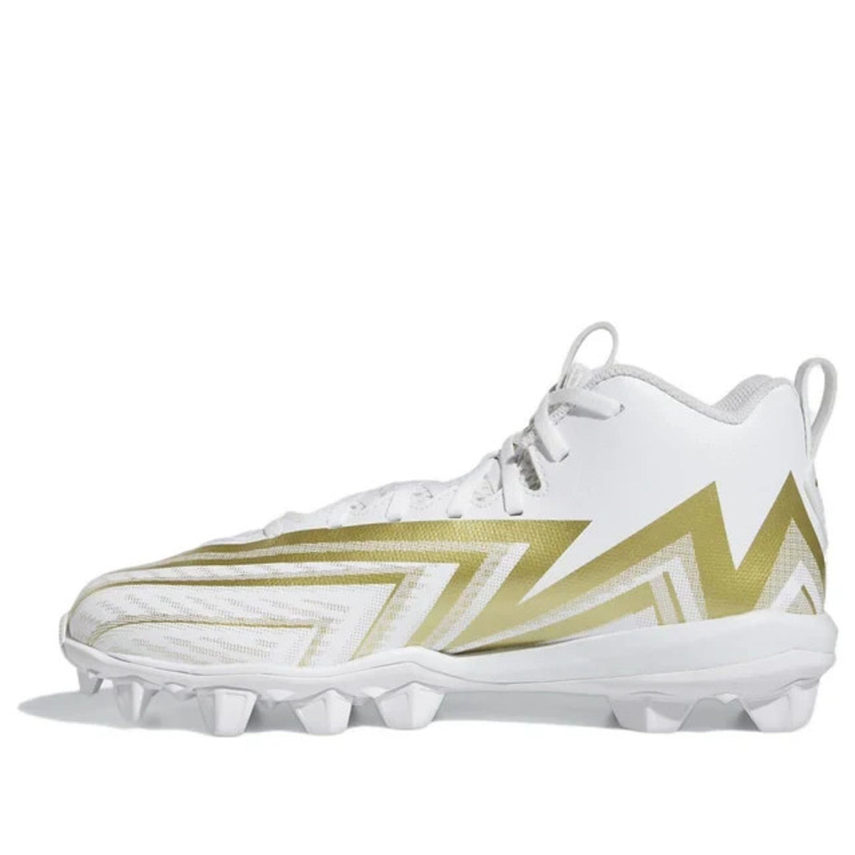 Adidas Freak Spark 23 Mens Size 13 White Gold Mid-Top Football Cleats