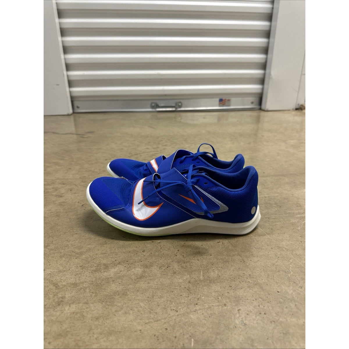 Nike Rival Jump Spikes Mens Size 10 Racer Blue Orange DR2756-400 Track Field