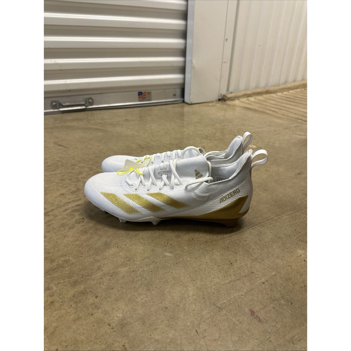 Adidas adizero Electric+ 'White Gold' IE3287 Football Cleats Size 14