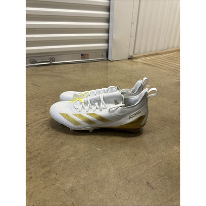 Adidas adizero Electric+ 'White Gold' IE3287 Football Cleats Size 14