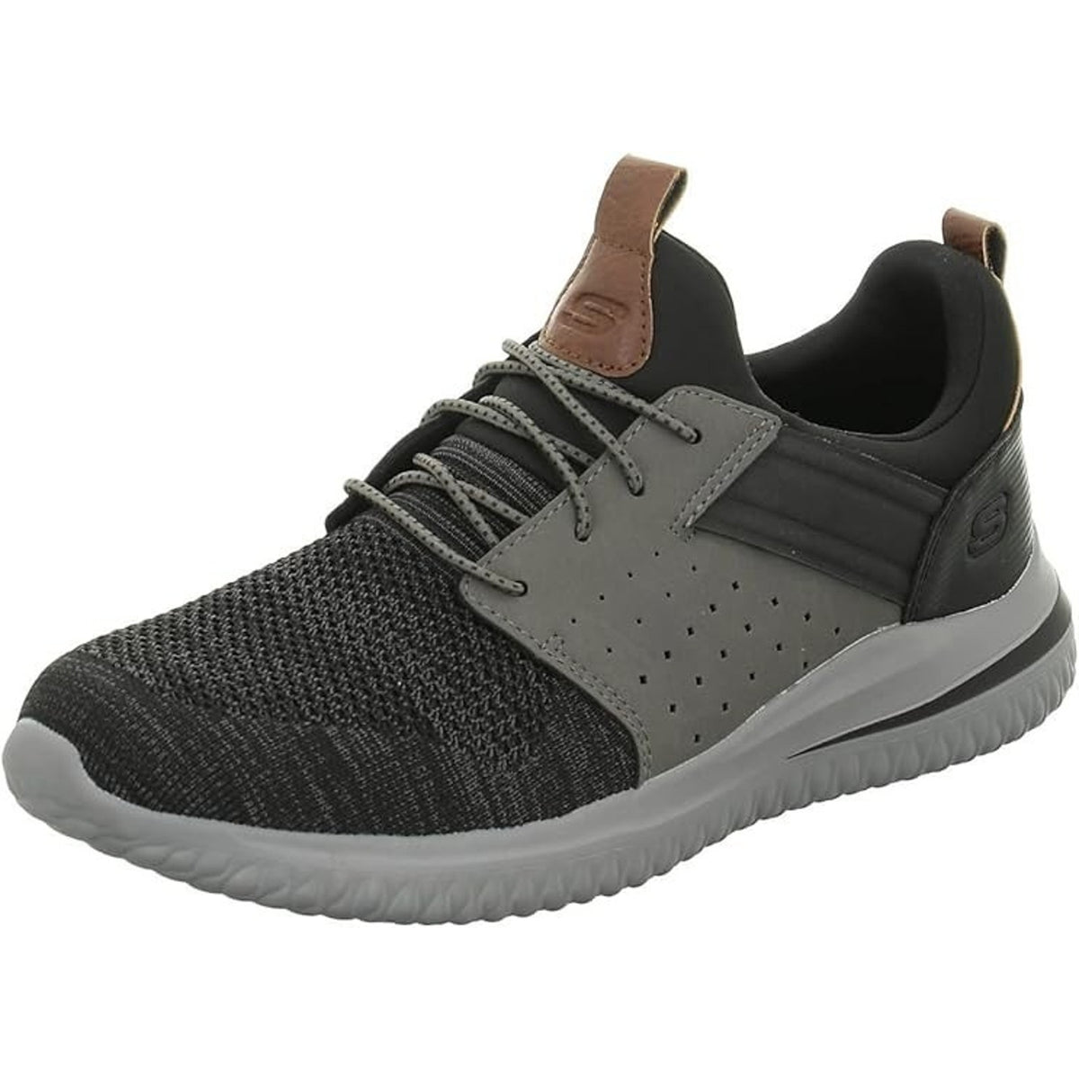 Skechers Delson 3.0 Sneakers Gray and Black Men's US Size 7.5 Wide