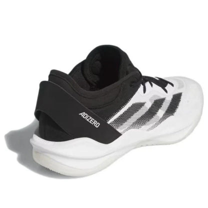 Men's 12/ Wmns: 13 Adidas Adizero Select Black White 2.0 Basketball Shoes-IG6683
