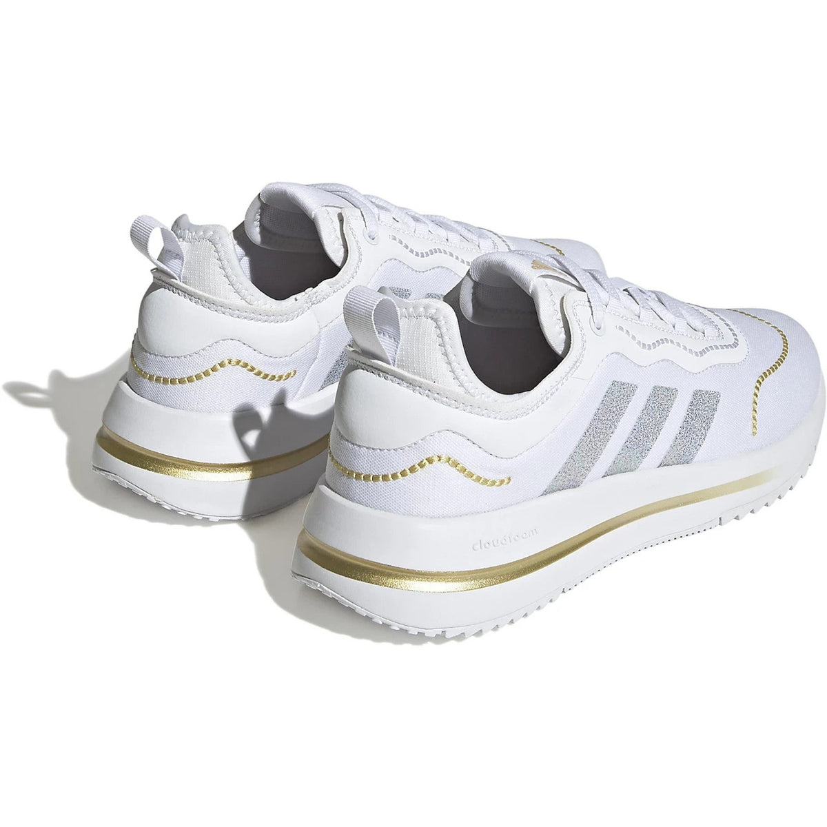 adidas Women's Fukasa Run White/White/Matte Gold Size 8.5