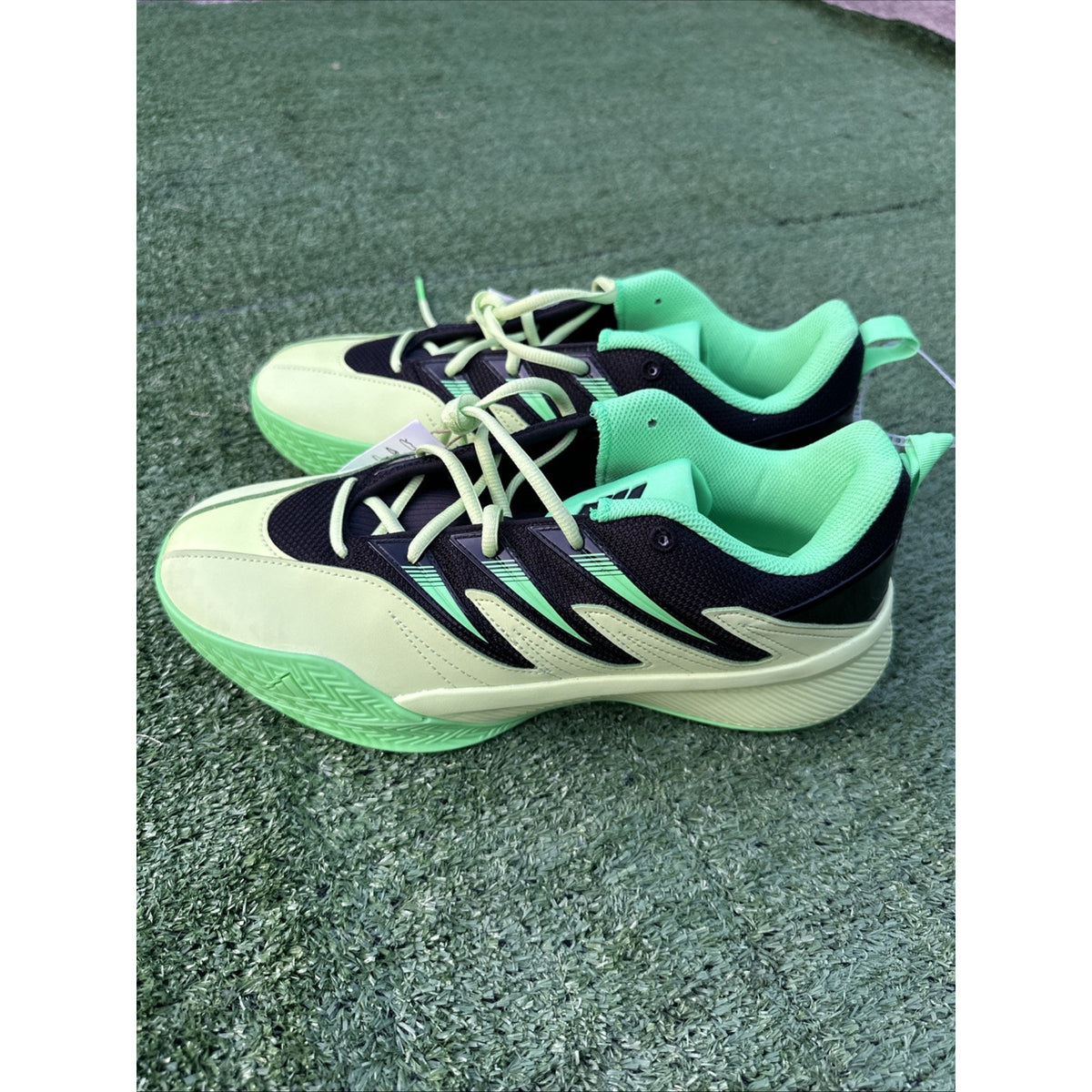 🌺 ADIDAS Dame Certified 3 Pulse Lime GREEN/BLACK Mens 10 Womens 11
