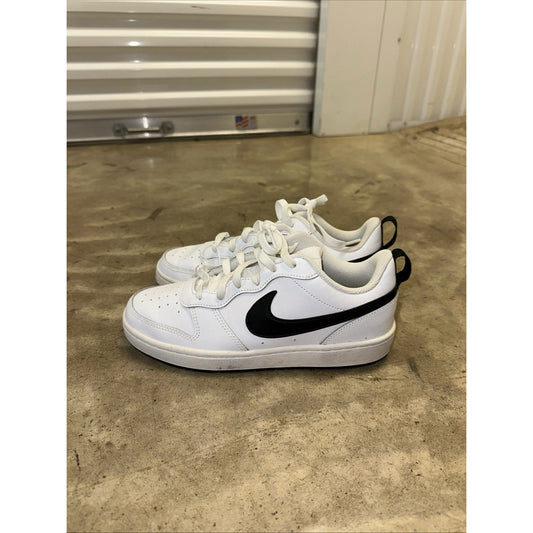 New Nike Court Borough Low 2 GS White Black Sneakers Shoes Size 7Y BQ5448-104