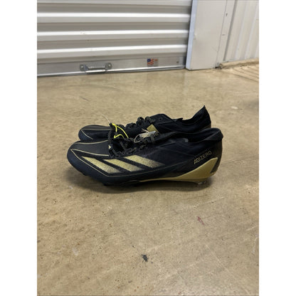 Size 16 - Adidas Adizero Electric Black Gold Metallic Football Cleats