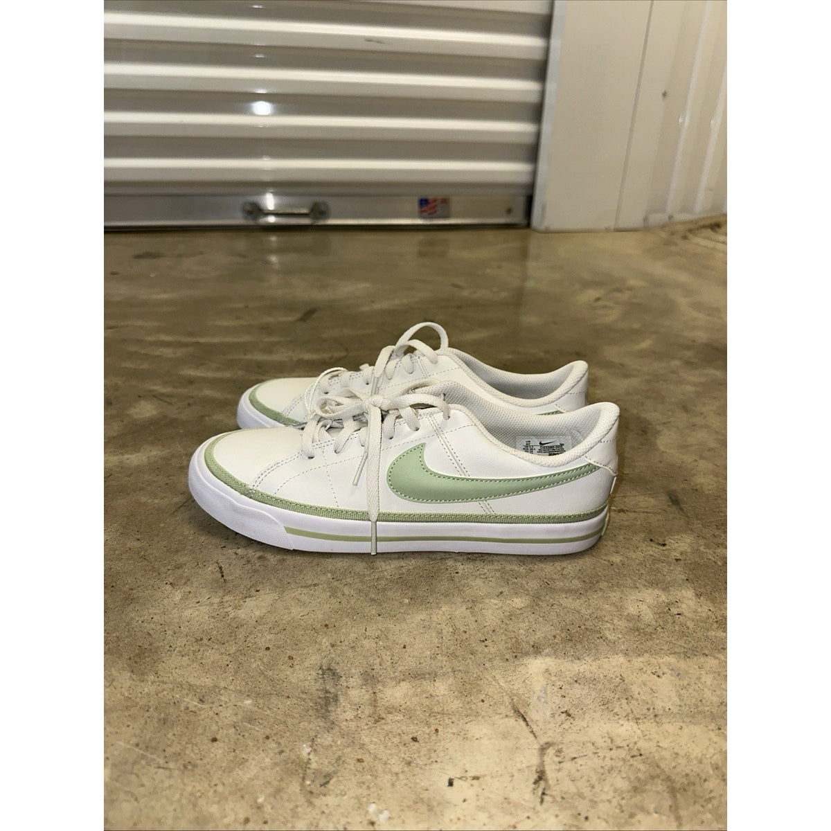 Nike Court Legacy Shoes White Sea Glass Green Youth Kids 6Y DA5380-005 Sneaker