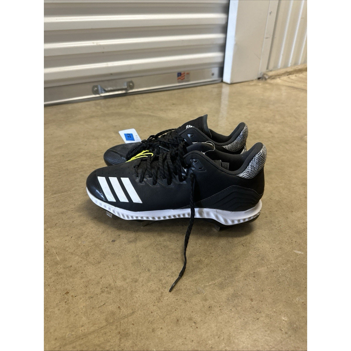 Adidas Icon Bounce Baseball Cleats Black White Mens Size 12 CG5241