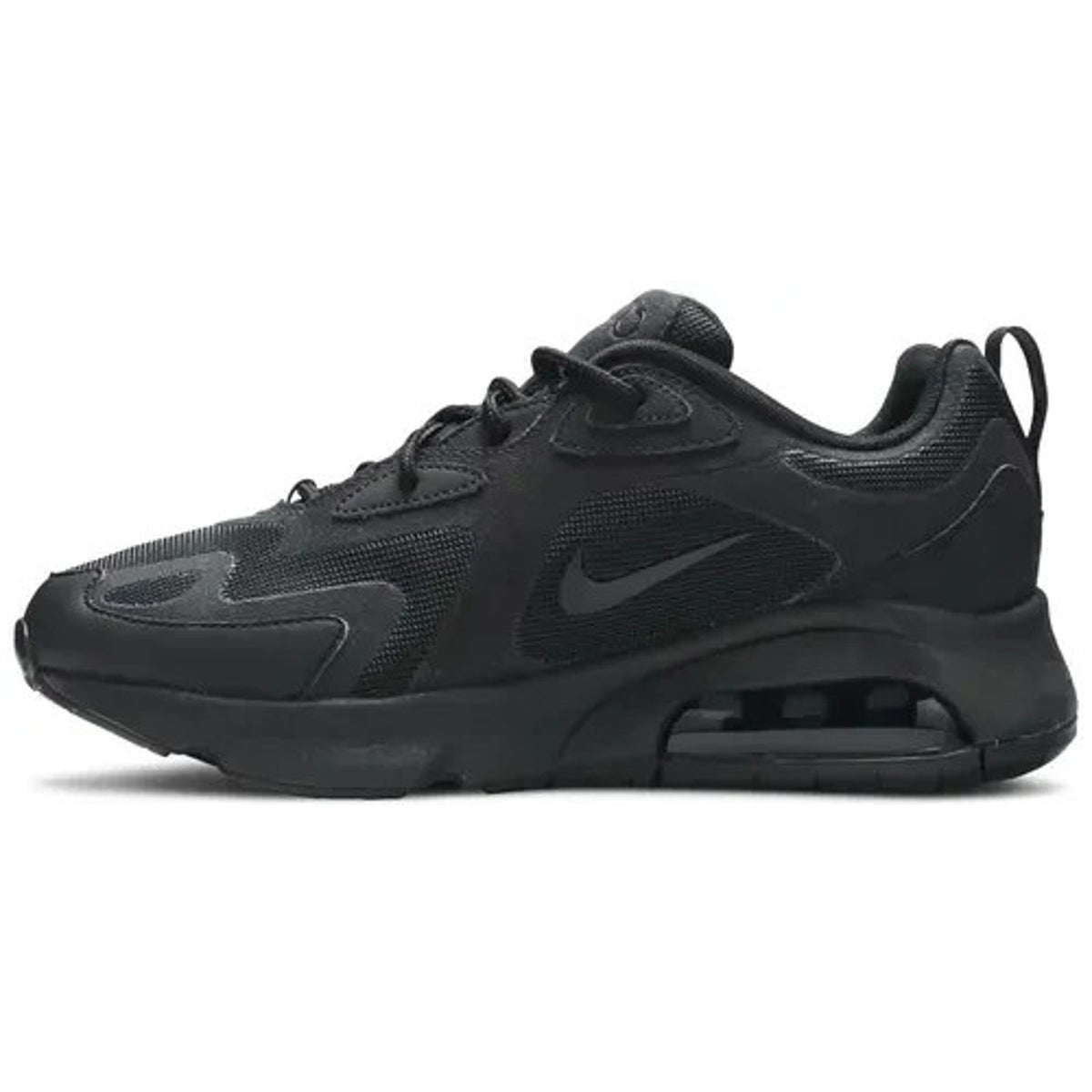 Nike Air Max Shoe Kids 7Y 200 Triple All Black Casual AT5627-001 Running Work
