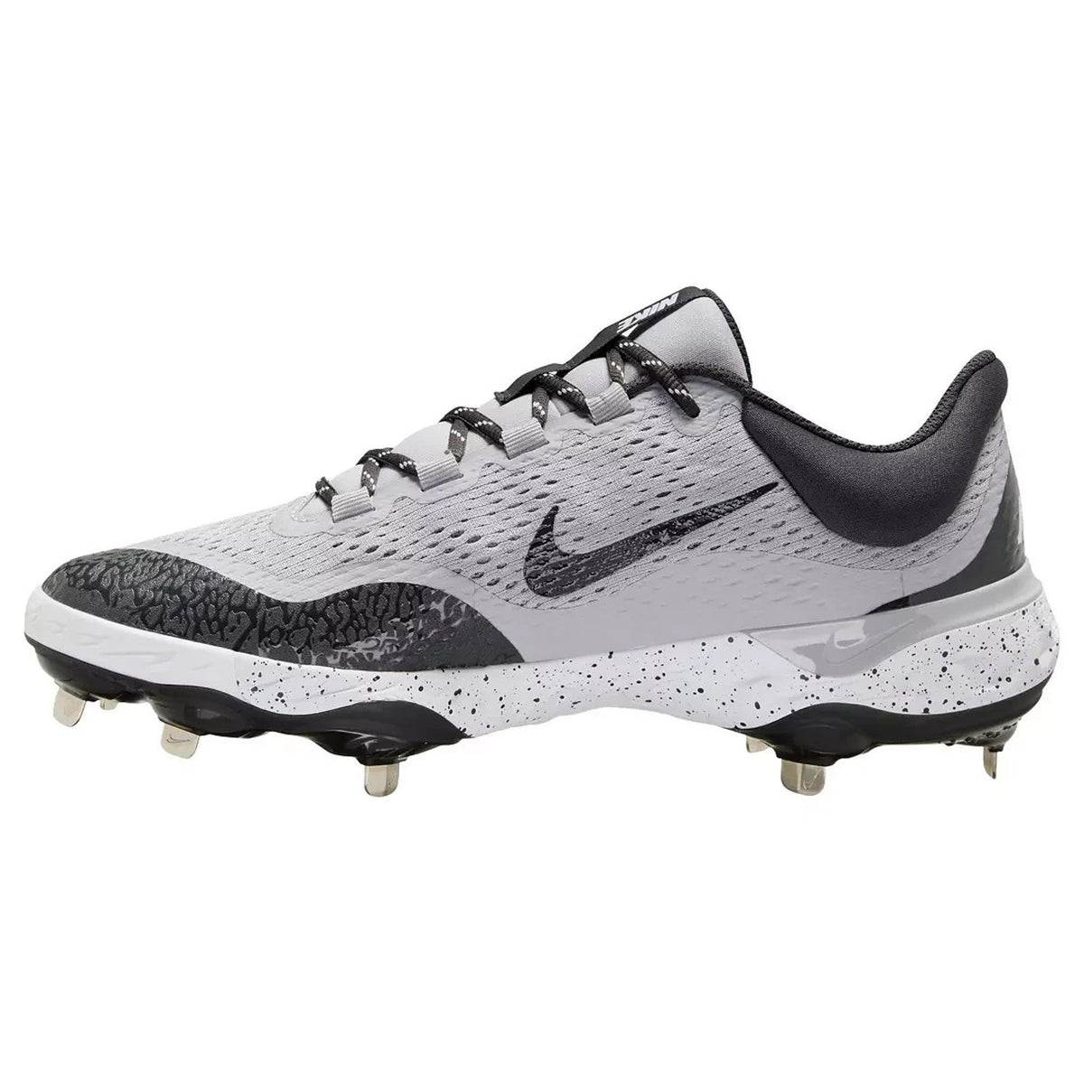 Nike Alpha Huarache Elite 4 Low Gray Black Baseball Cleats DJ6521 004 Men's 16
