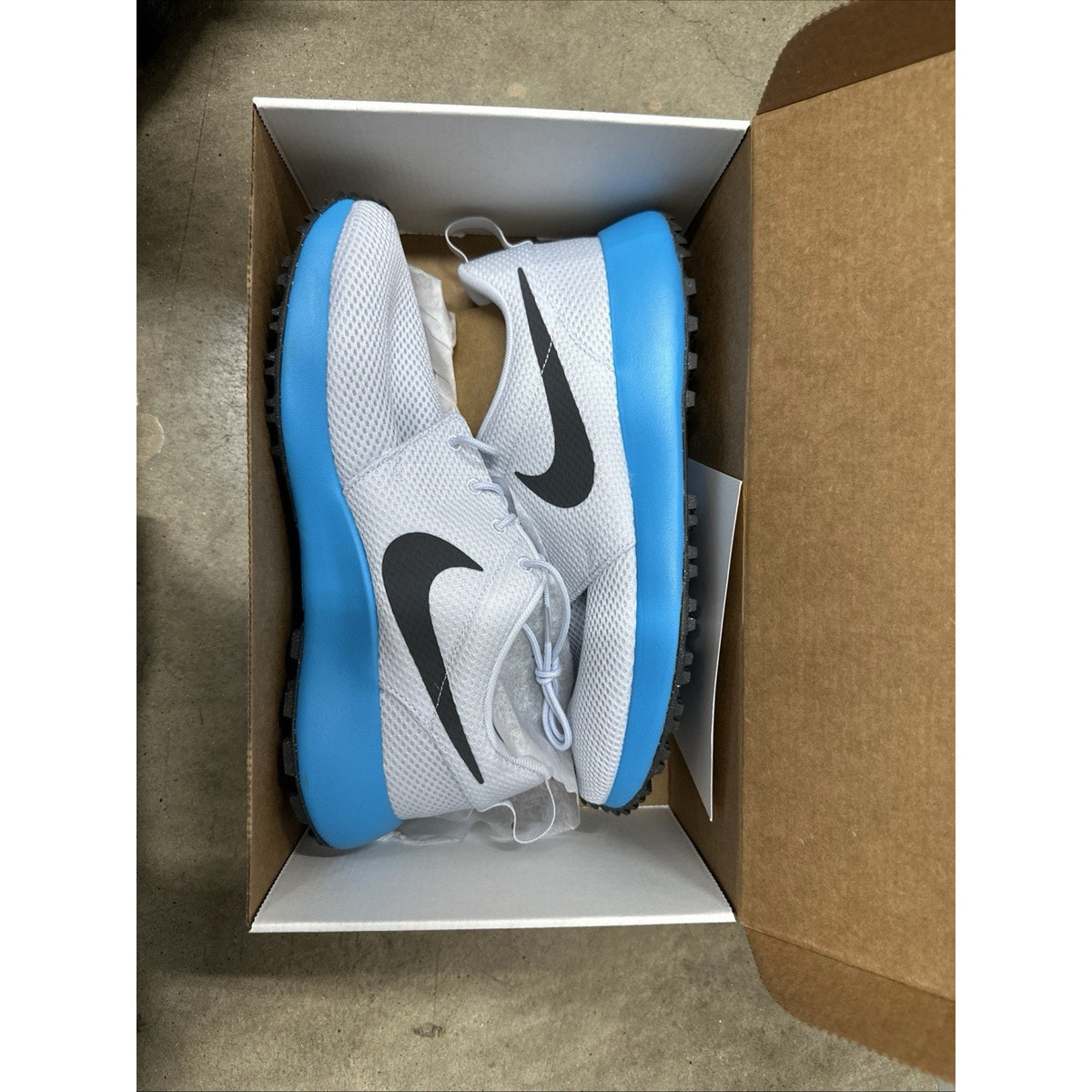 Men's Nike Roshe Next Nature Golf Shoe Grey/Blue Size 6.5 Mens