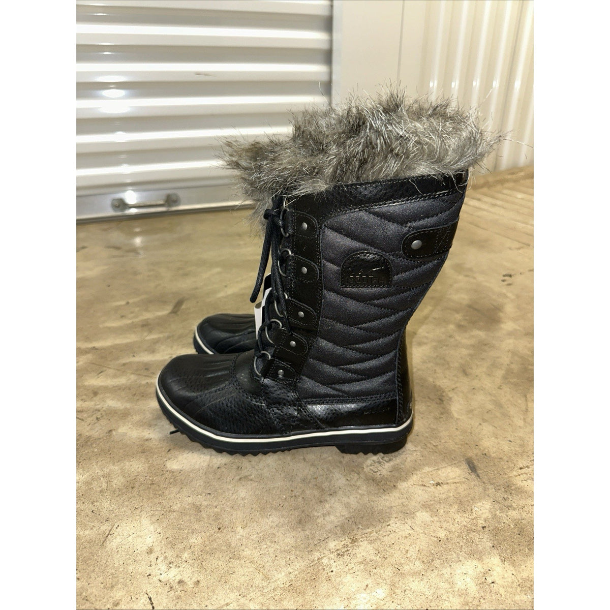 New Women's Size 8 SOREL Tofino II WP Black Stone Boots