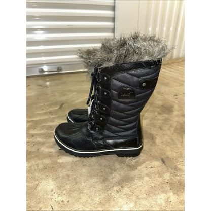New Women's Size 8 SOREL Tofino II WP Black Stone Boots