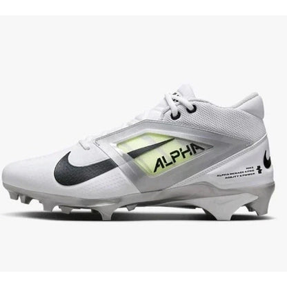 Nike Men's 11.5 Alpha Menace 4 Pro Football Cleats White Gray FD7037-100 NEW