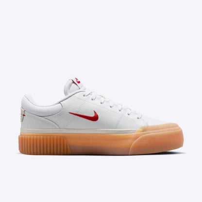 Nike Court Legacy Lift White University Red Gum W - FV5526-103 Size 11 Womens