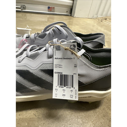 Adidas Adizero Instict TPU Baseball Cleats Women’s Size 11 Grey Black New ID0864