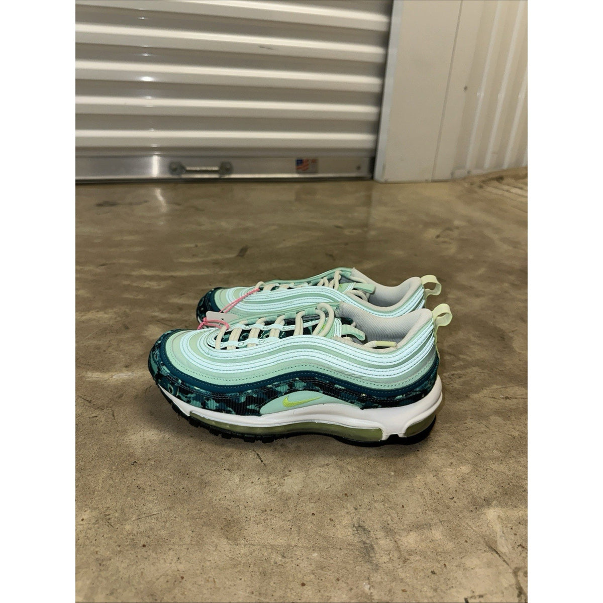 Nike Air Max 97 Teal Nebula Green Running Shoes Women's Size 6.5 Sneakers