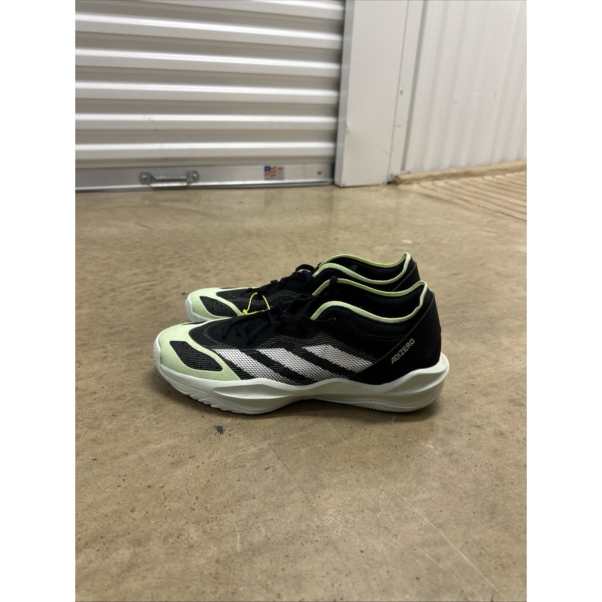 Adidas Adizero Select 2.0 Core Black Cloud White Green Spark Size 11
