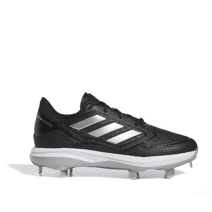 adidas Women's Adizero Purehustle 3 Cleats Core Black/Silver Metallic Size 7