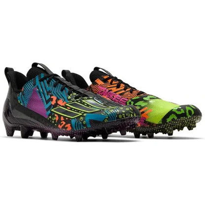 adidas Adizero Spark Mismatch Football Graffiti Multicolor Cleat - Men’s 11.5