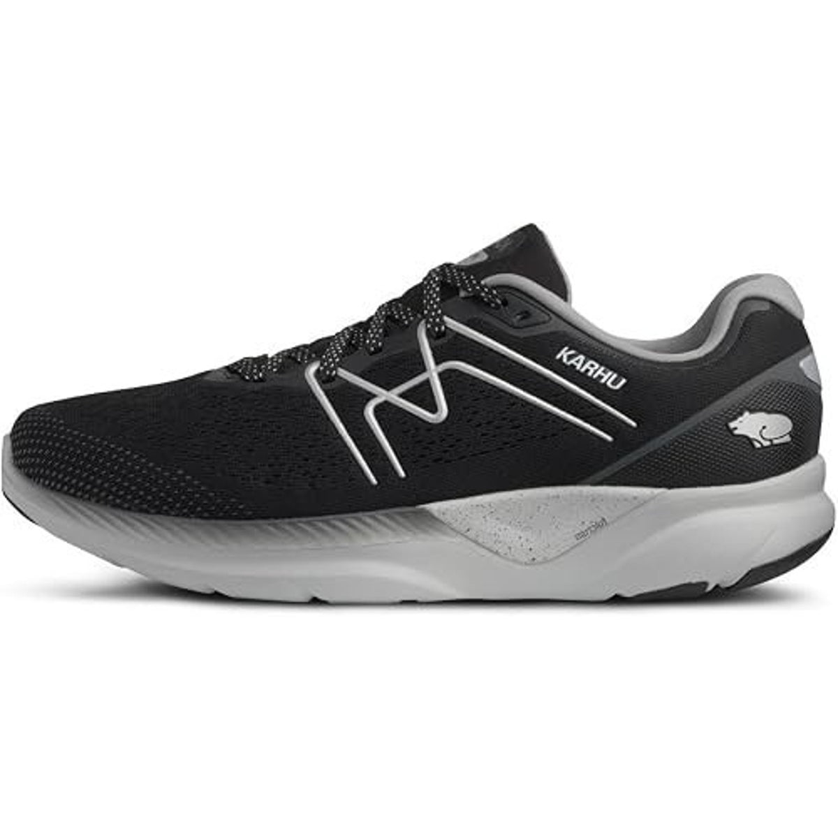 Karhu Fusion Ortix Running Shoes Women's 6.5 Black Silver Athletic Sneakers
