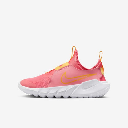 Nike Flex 2 Coral Chalk Pink/Citron Yellow Shoes Size 7Y Big kids