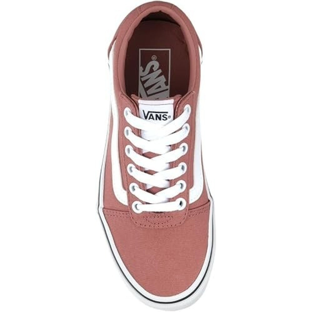 Vans Ward Skate Low Top Canvas Sneakers Dusty Rose & White Size 6 Womens