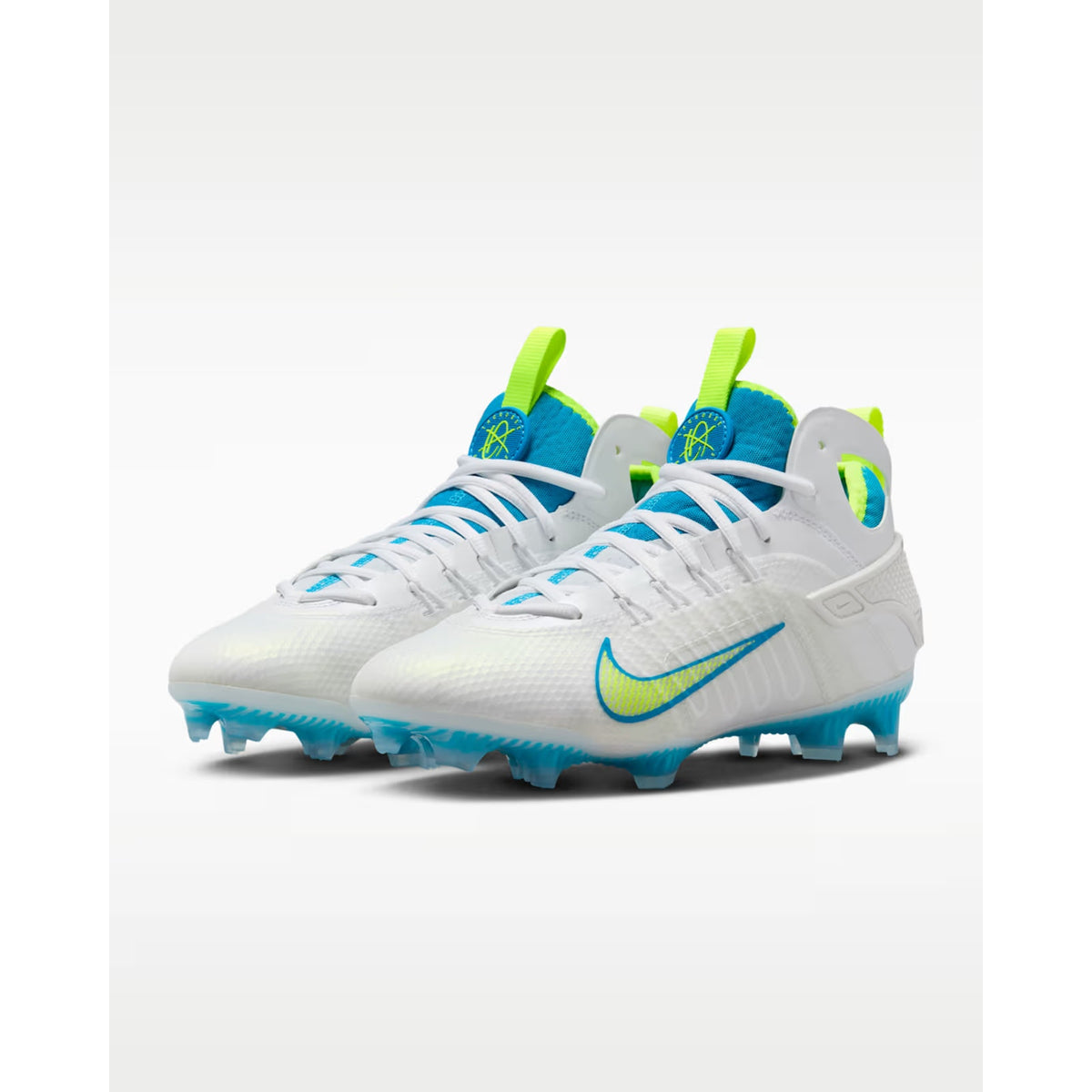 Size 13 - Nike Huarache 9 Elite Mid LAX SE Cleats Blue And Volt Men's FV6149-100