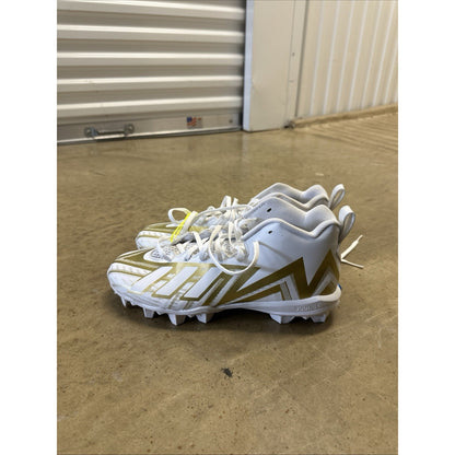 Adidas Freak Football Cleats Mens Size 9.5 White Gold Bounce Mid Athletic
