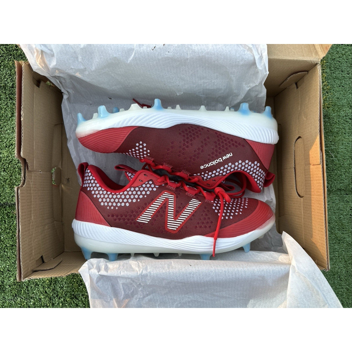 New Balance FuelCell COMP3 Baseball Cleats-Composite Men's Size 11.5 Red/White