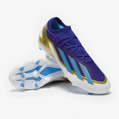 Adidas X Crazyfast Messi.3 FG Soccer Cleats Blue Gold GZ5146 Mens 5.5
