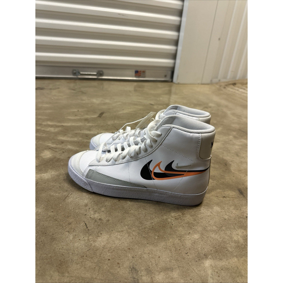 Nike Blazer Mid '77 NN Multi-Swoosh Bright Mandarin Size 6.5Y GS