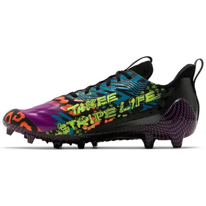 adidas Adizero Spark Mismatch Football Graffiti Multicolor Cleat - Men’s 11.5
