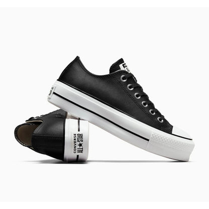 Size 6.5 - Converse Chuck Taylor All Star Lift Platform Low Black White Womens