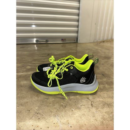 Under Armour Curry Basketball Shoes Youth Size 5.5Y Black Grey Yellow