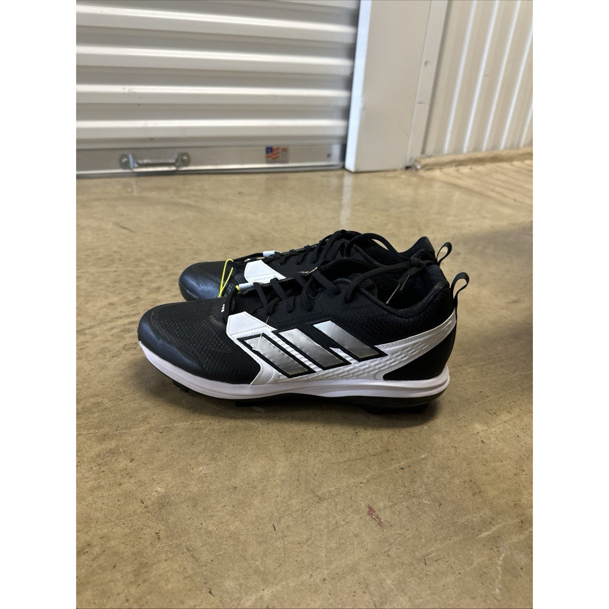 adidas Men's Icon 8 TPU Black White Baseball Athletic Sports Cleats Size 13
