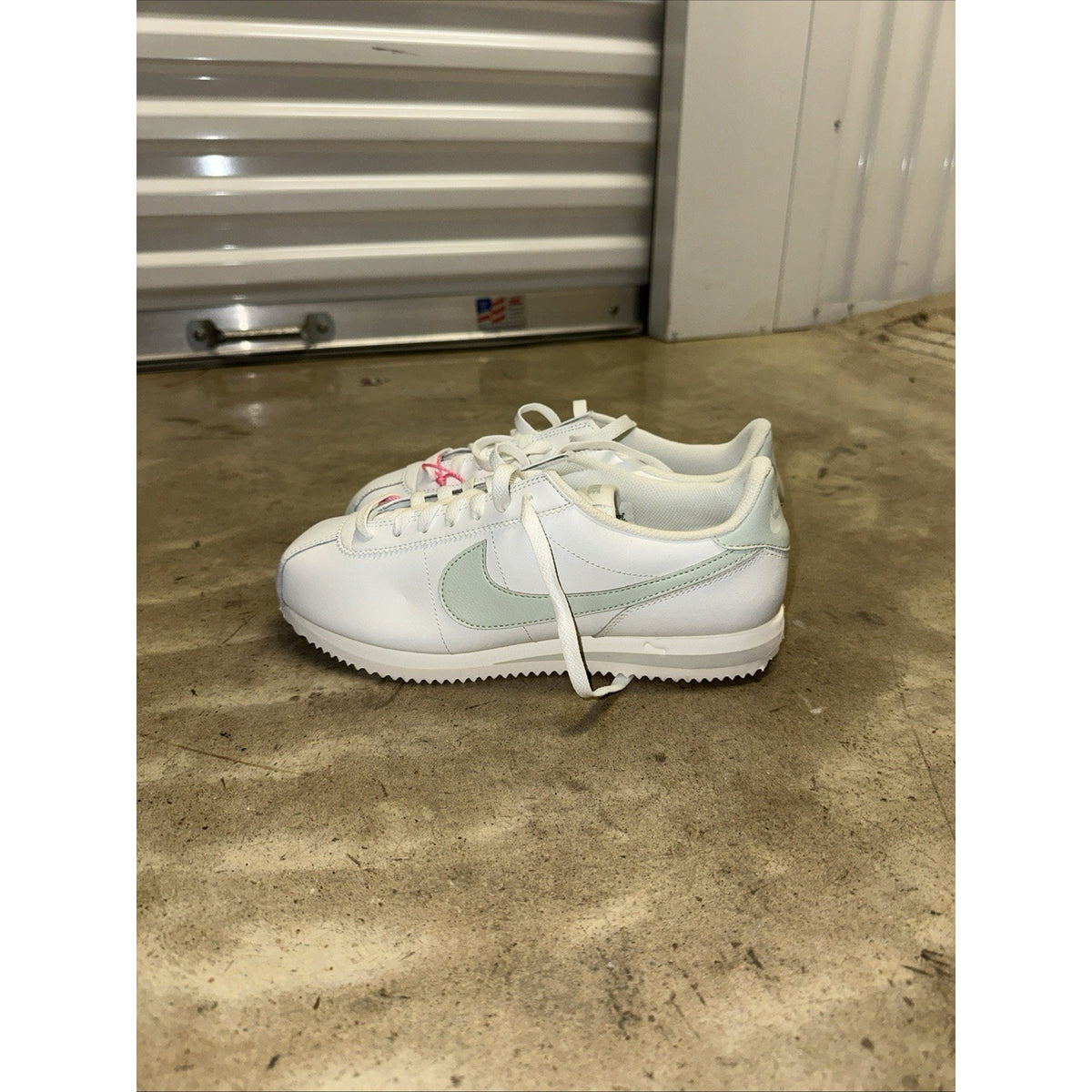 Womens Classic Cortez Flyleather 'White Light Silver' Size 9.5