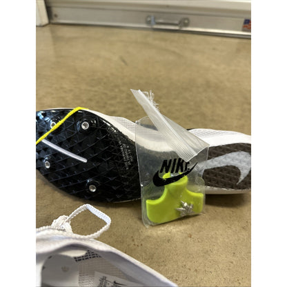 NEW Men's 13 Nike Zoom Mamba 6 Track Spikes Shoes White/Black/Silver DR2733-100