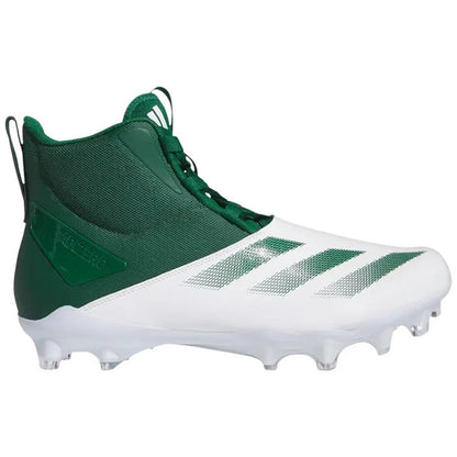 Adidas ADIZERO Chaos High-Top Football Cleats White/Green Mens Size 12 NEW