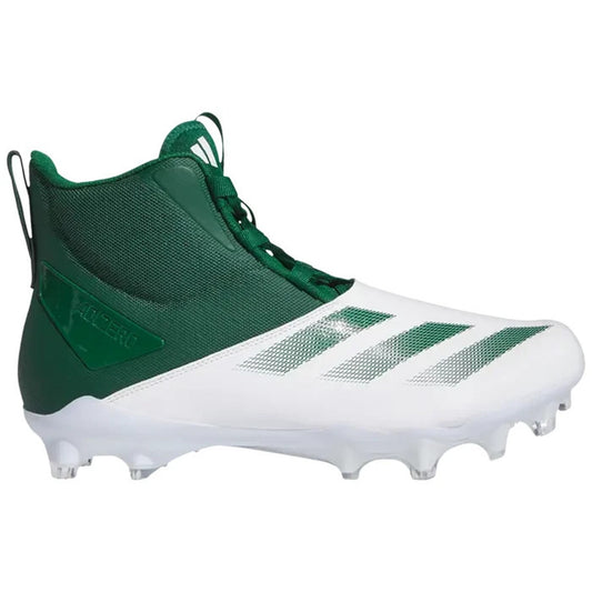 Adidas ADIZERO Chaos High-Top Football Cleats White/Green Mens Size 12 NEW