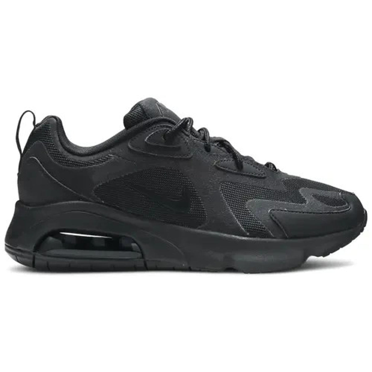 Nike Air Max Shoe Kids 7Y 200 Triple All Black Casual AT5627-001 Running Work