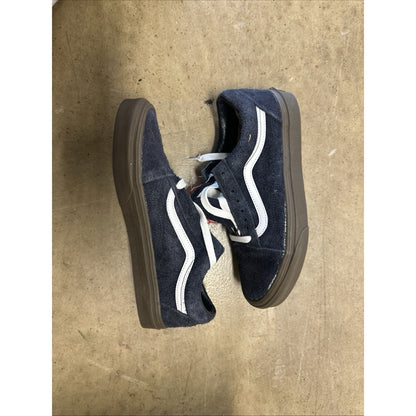 VANS Men’s 7.5 Wmns 9 Old Skool Fuzzy Navy Blue Suede Gum Sole