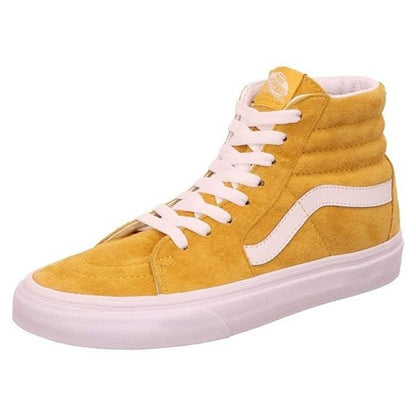 Vans hightop Yellow sneakers white side stripe suede Size 4 Men/5.5 Womens