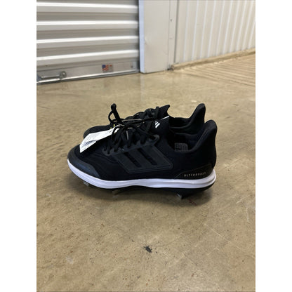 Adidas UltraBoost Light Metal Baseball Cleats Black White ID8610 Men's Size 9.5