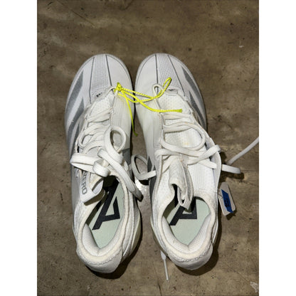 Adidas Adizero Electric.1 White Silver Metallic IF2425 Football Cleats Size 8.5