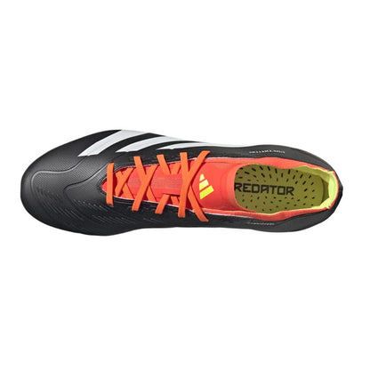 Adidas Predator 24 League Low FG Cleats Black White Orange IG7762 Men's Size 7.5