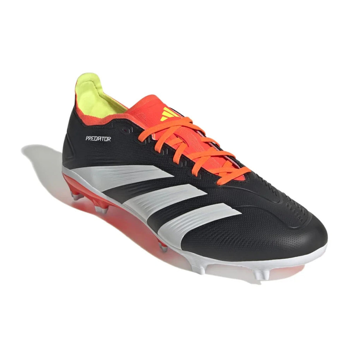 Adidas Predator 24 League Low FG Cleats Black White Orange IG7762 Men's Size 7.5